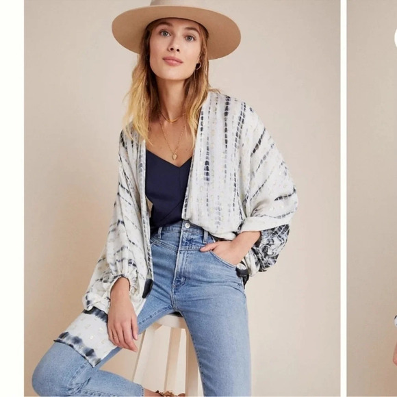 Anthropologie Tops - Anthropologie Vada Shimmer Cocoon Kimono